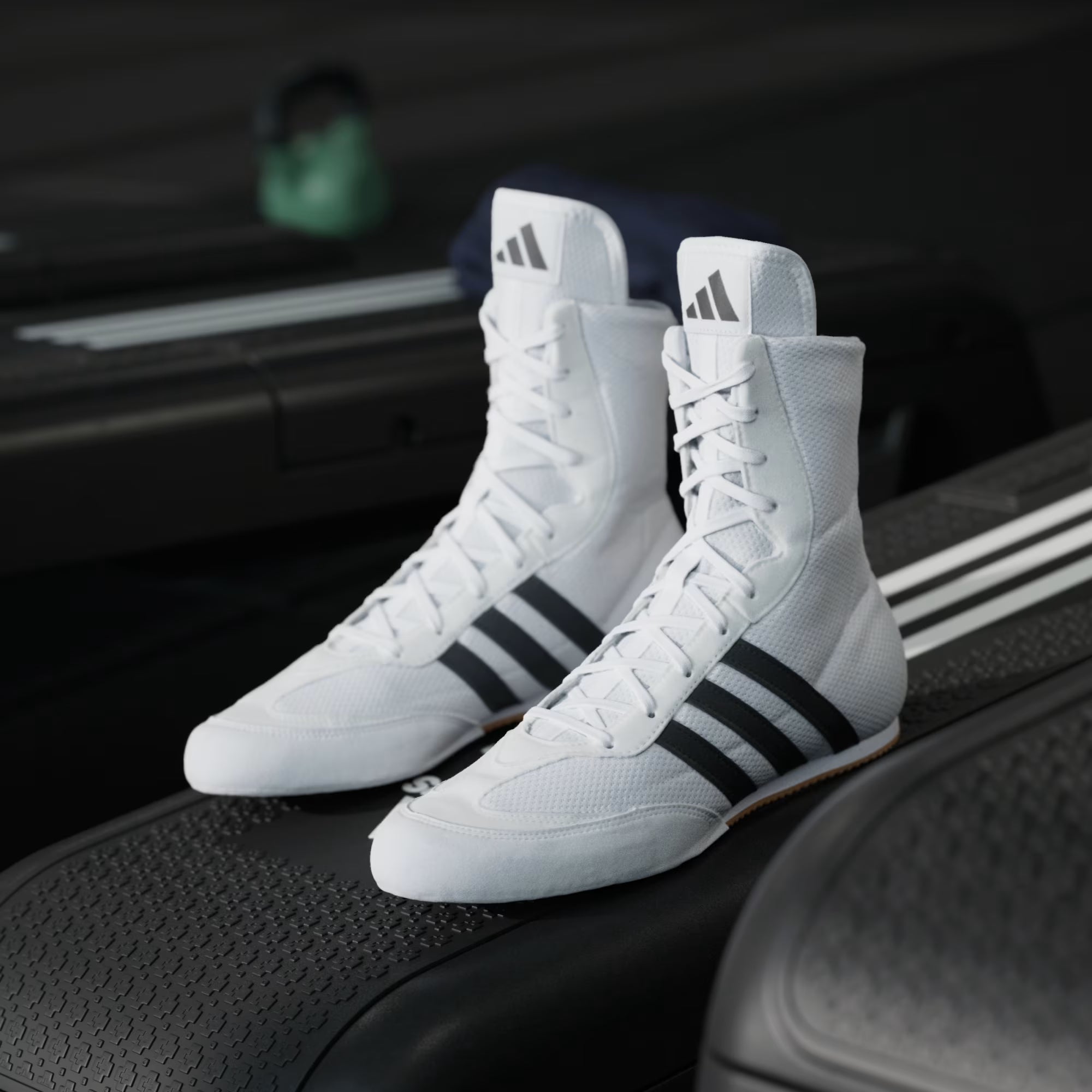 Adidas Box Hog 2 White Boxing Shoes 