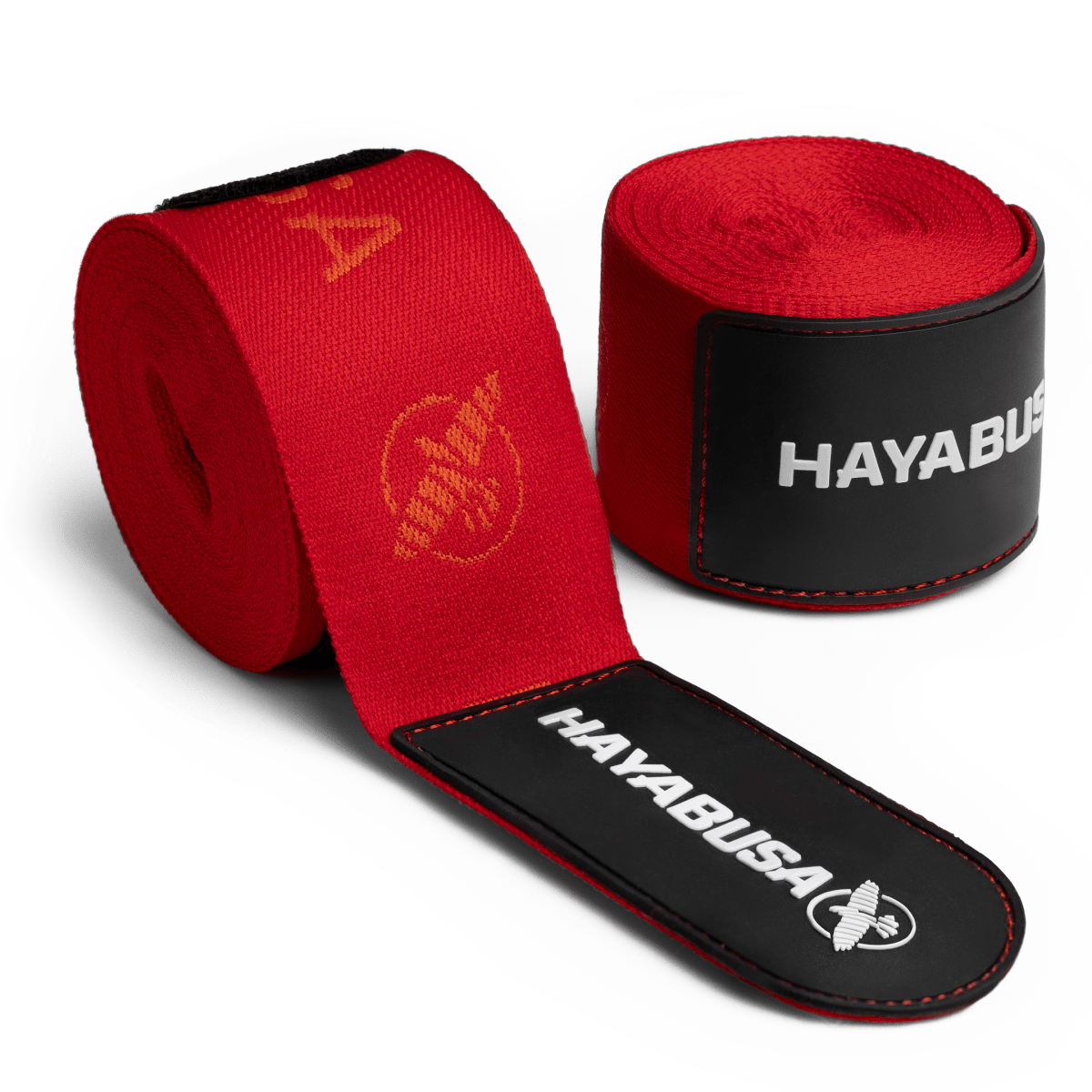 Paire de bandages professionnels rouges Hayabusa Deluxe enroulés 4,5 mètres
