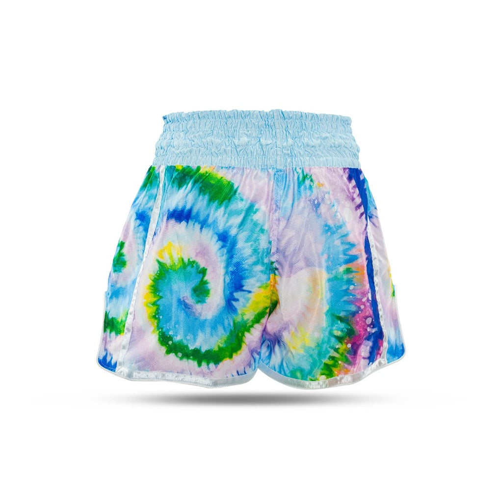 BOOSTER Swing Muay Thai Shorts - Light Blue/White - Sublimated Graphics