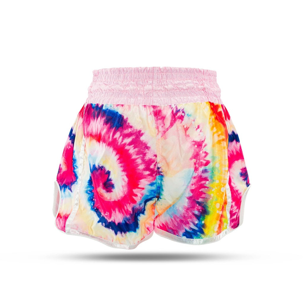 Muay Thai Shorts Mädchen Booster Swirl - Rosa
