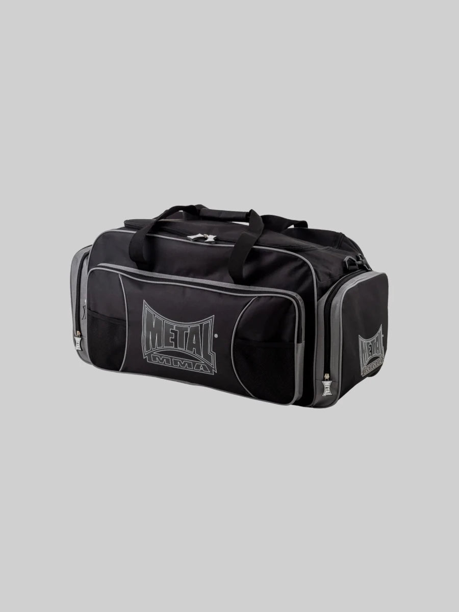 Front view of the 69L Black Metal Boxing MMA Extra Large Sports Bag