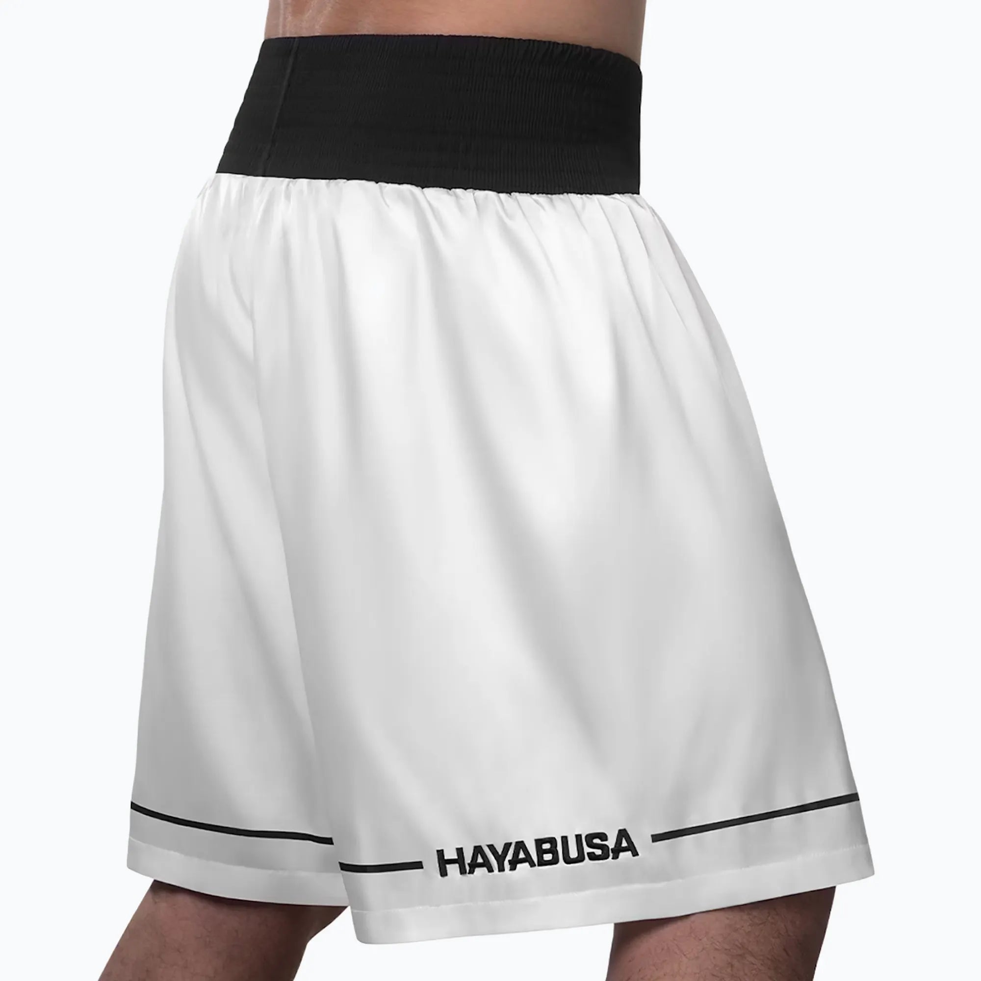 Pantaloncini pugilato Hayabusa white retro ricamato