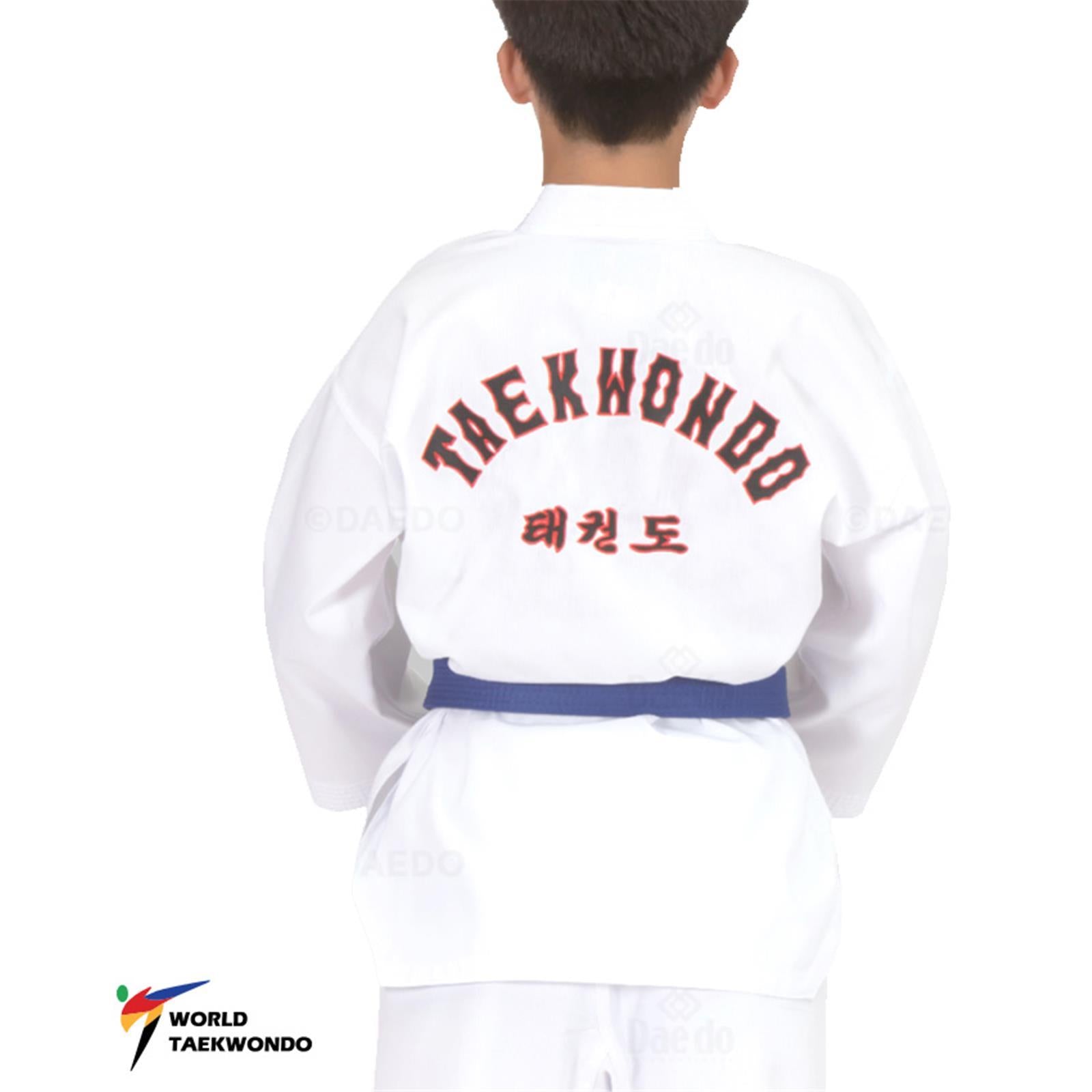 DOBOK Taekwondo con Stampa Schiena DAEDO WT