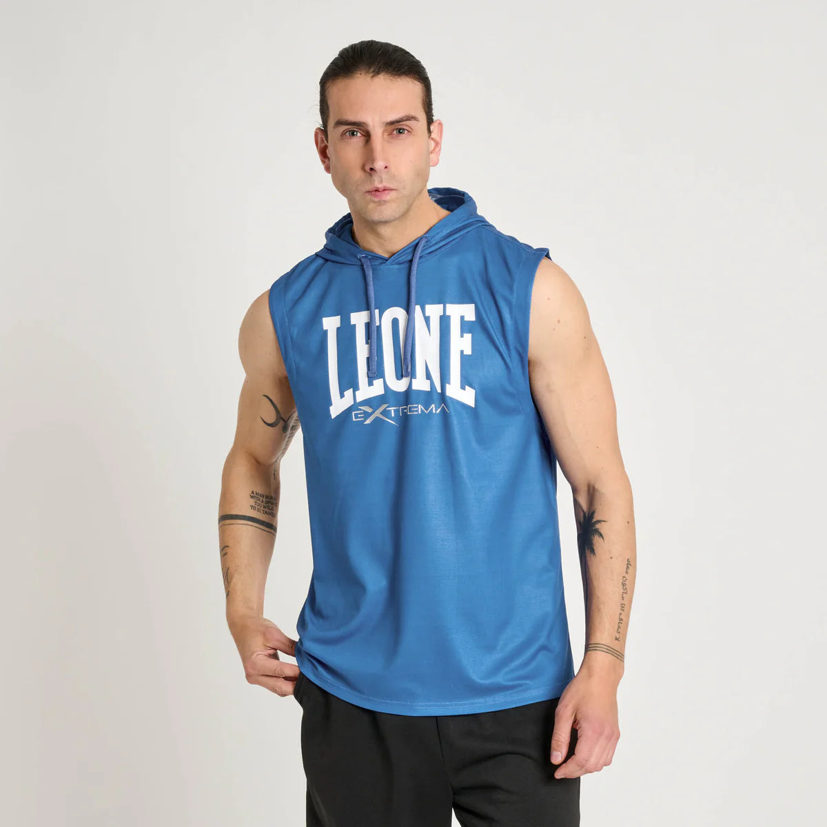 Sudadera sin mangas Leone con capucha y logotipo