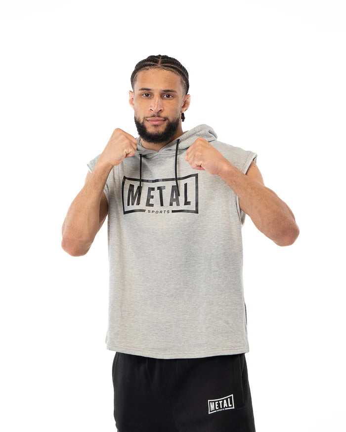 Metal Boxe ärmelloser Kapuzenpullover – Lockerer Schnitt