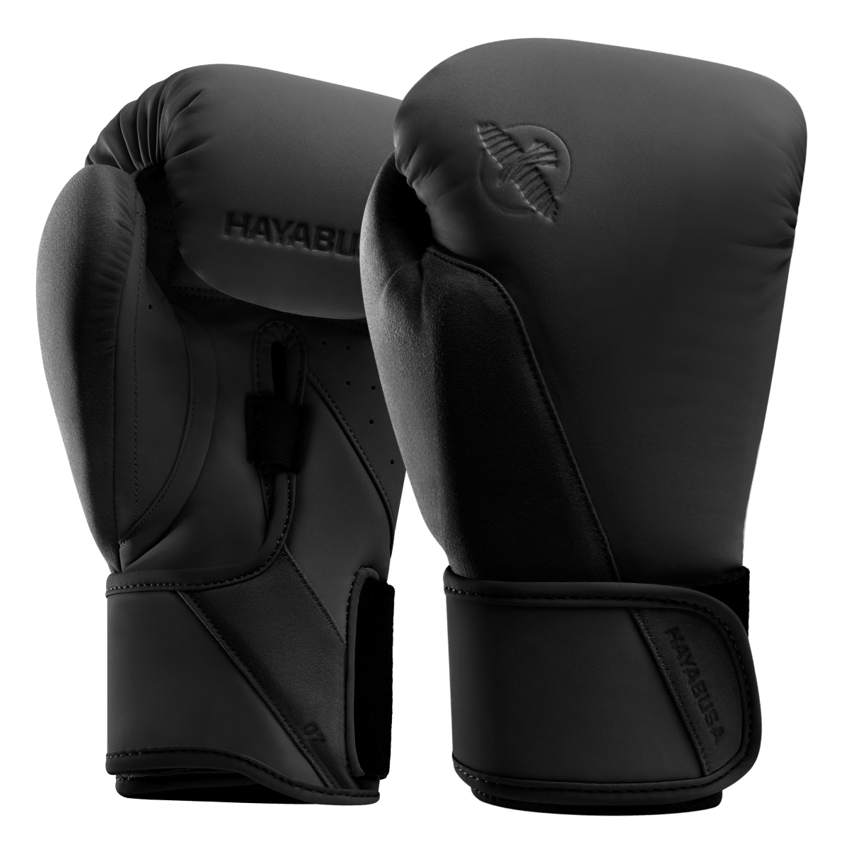 Mănuși de box Hayabusa T360 negre văzute din față în prim-plan