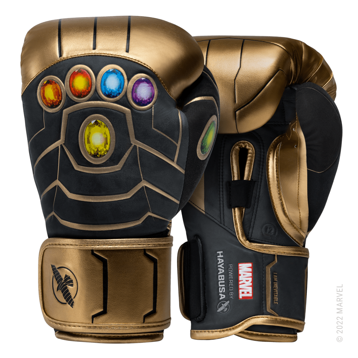 Paire de gants de boxe Hayabusa Marvel Thanos Hero Elite dorés et noirs