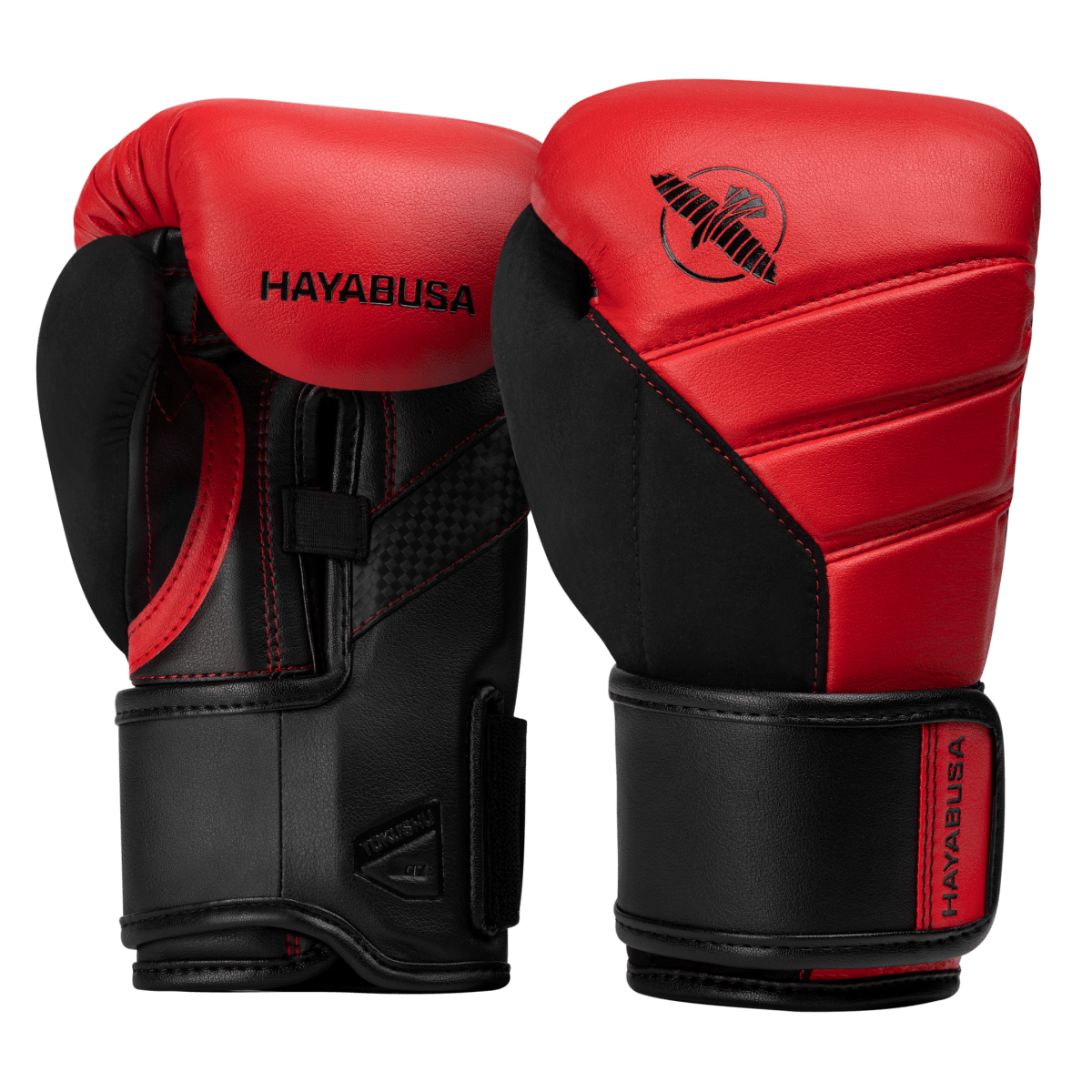 Hayabusa T3 junior boxningshandskar i färgkombinationen rött och svart