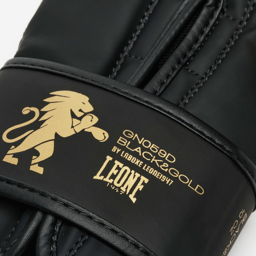 Leone Black Gold Boxing Gloves