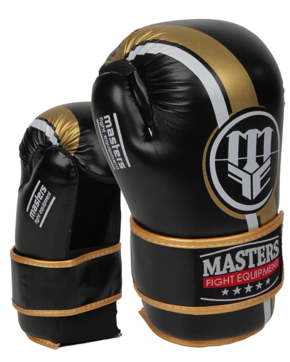Pereche de manusi negre Point Fighting omologate WAKO pentru competitii oficiale