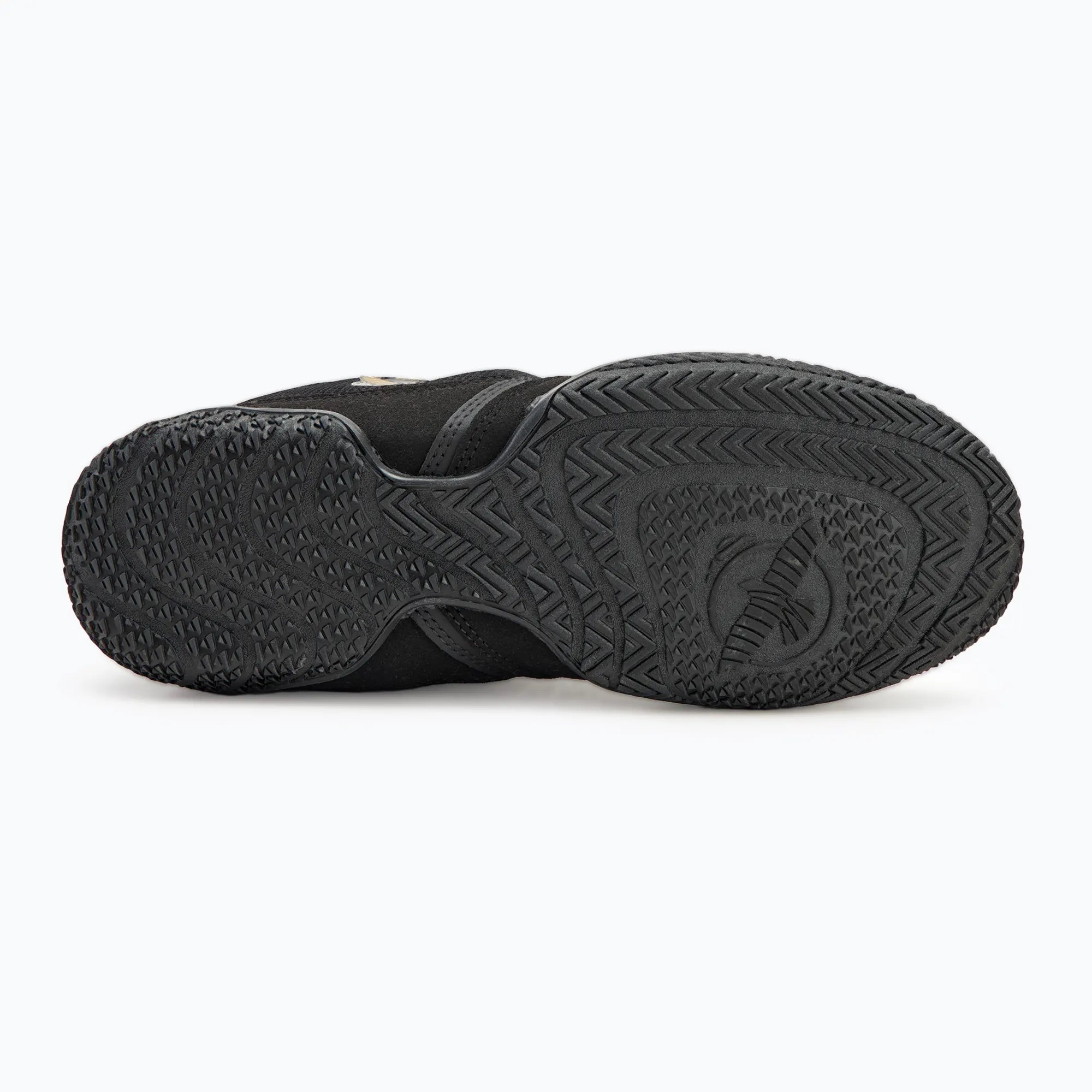 Vista posteriore scarpe pugilato nere Hayabusa Pro supporto mid-height.