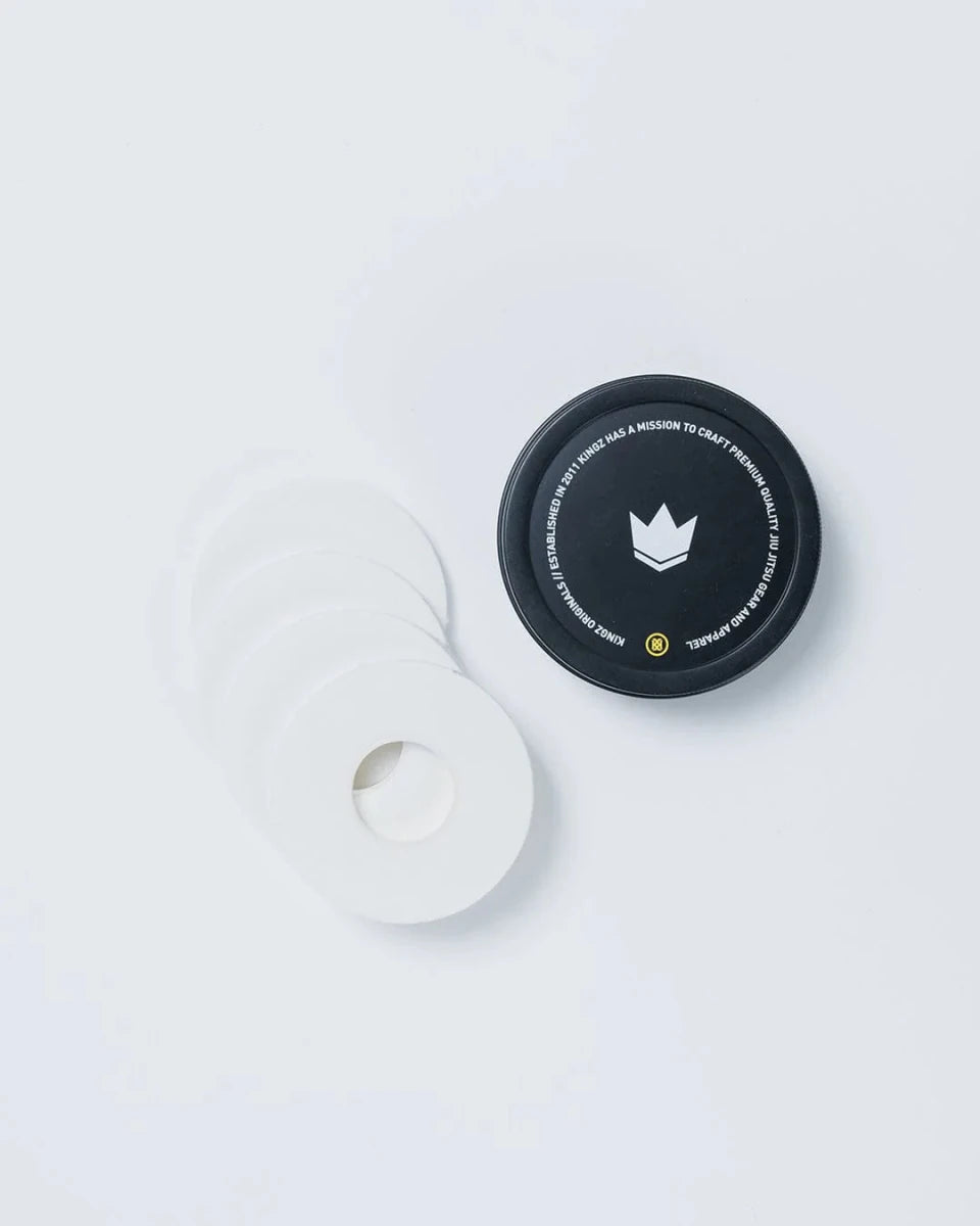 Main pack of Kingz Finger Tape white with 4 rolls and metal case