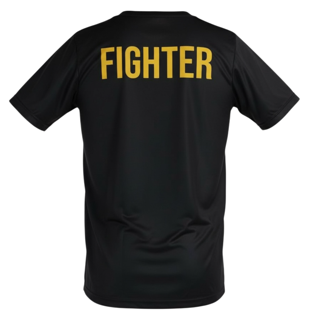 Dettaglio stampa sublimata T Shirt Booster Bangkok nero