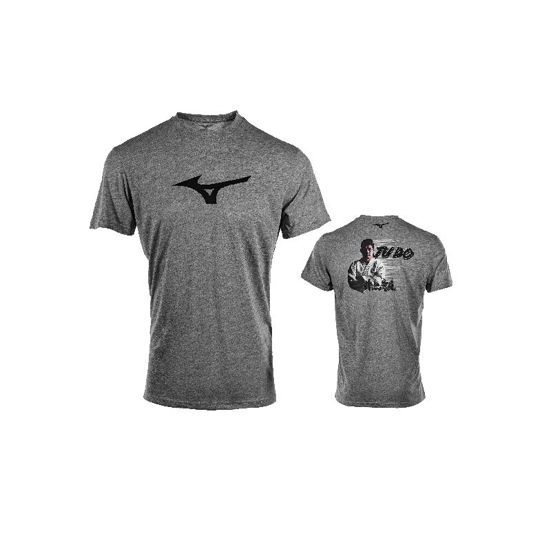 Maglietta Mizuno Judo con Stampa Inoue Kosei.Colore grigio