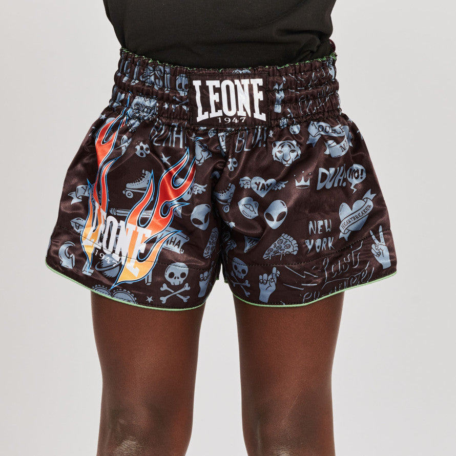Leone Flames Kick and Thai Shorts for Kids