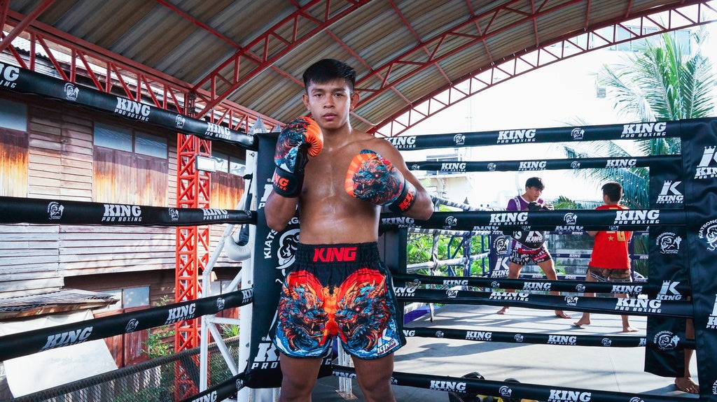 Pantalones cortos Muay Thai K KING Dragon - Gráfica Sublimada