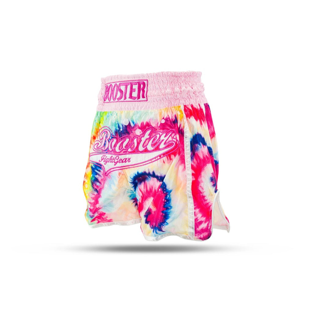 Muay Thai Shorts Mädchen Booster Swirl - Rosa