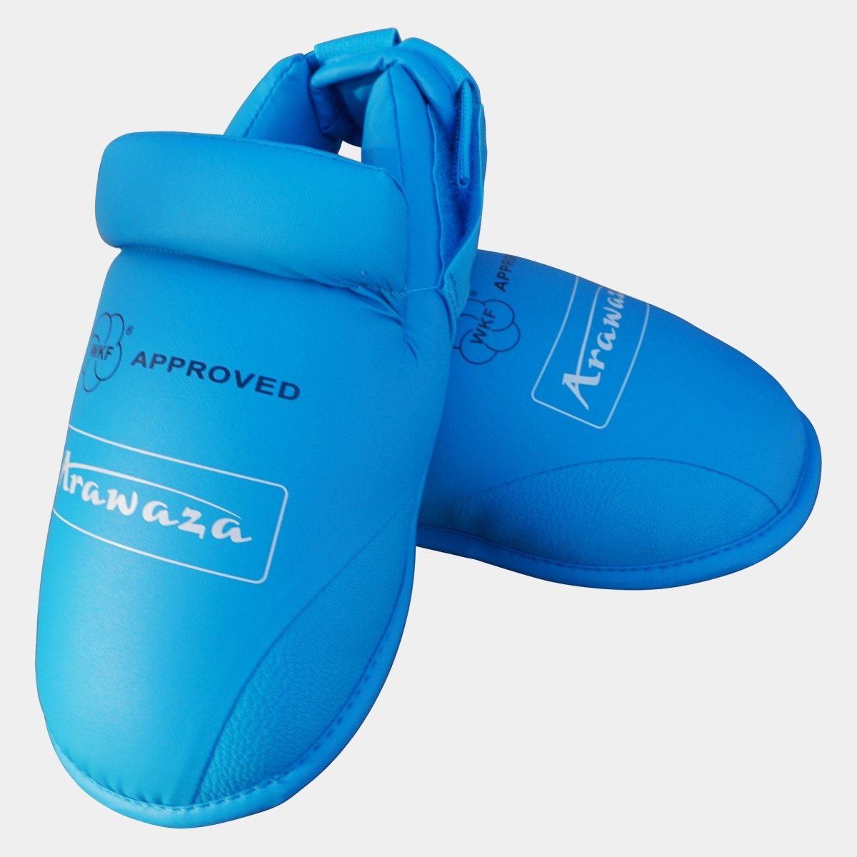Arawaza WKF Schválené modré chrániče nohou, ochrana schválená pro zápasy Kumite
